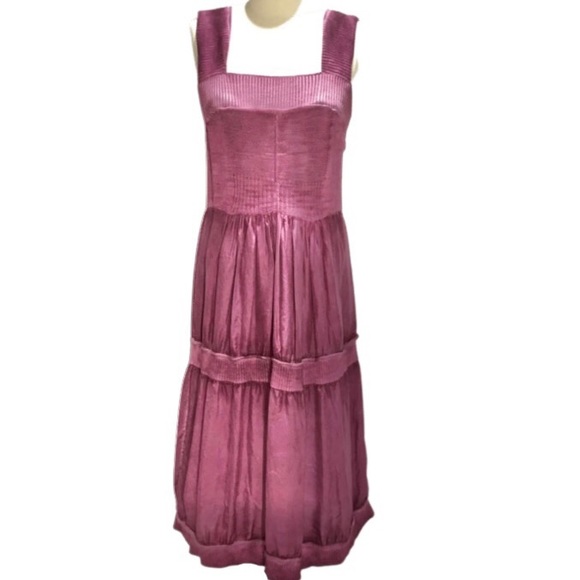 Anthropologie Purple Eloise Silk and Sweater Dress - Picture 2 of 10